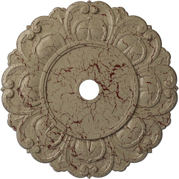 Ekena Millwork Angel Medallion (Canopies up to 15 3/4"), 32 1/4"OD x 3 5/8"ID x 1 1/8"P, Gobi Desert Crackle CM32ANGDC - main